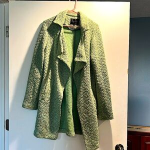 Sanctuary Jacket Cardigan Green Textured pockets Asymmetrical Women size M
